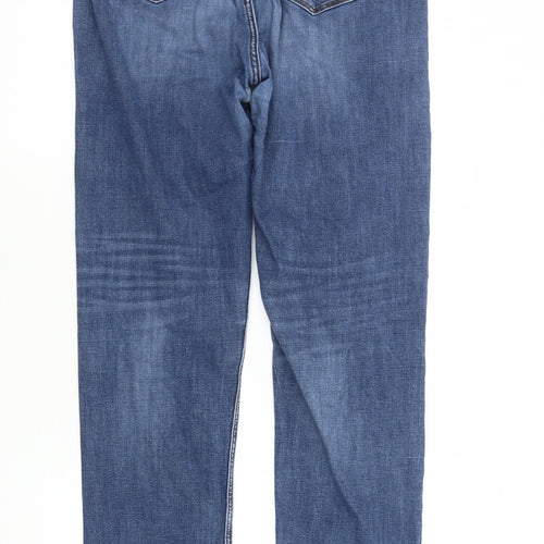 Marks and Spencer Women's Blue Size 16 Long Denim Jeans