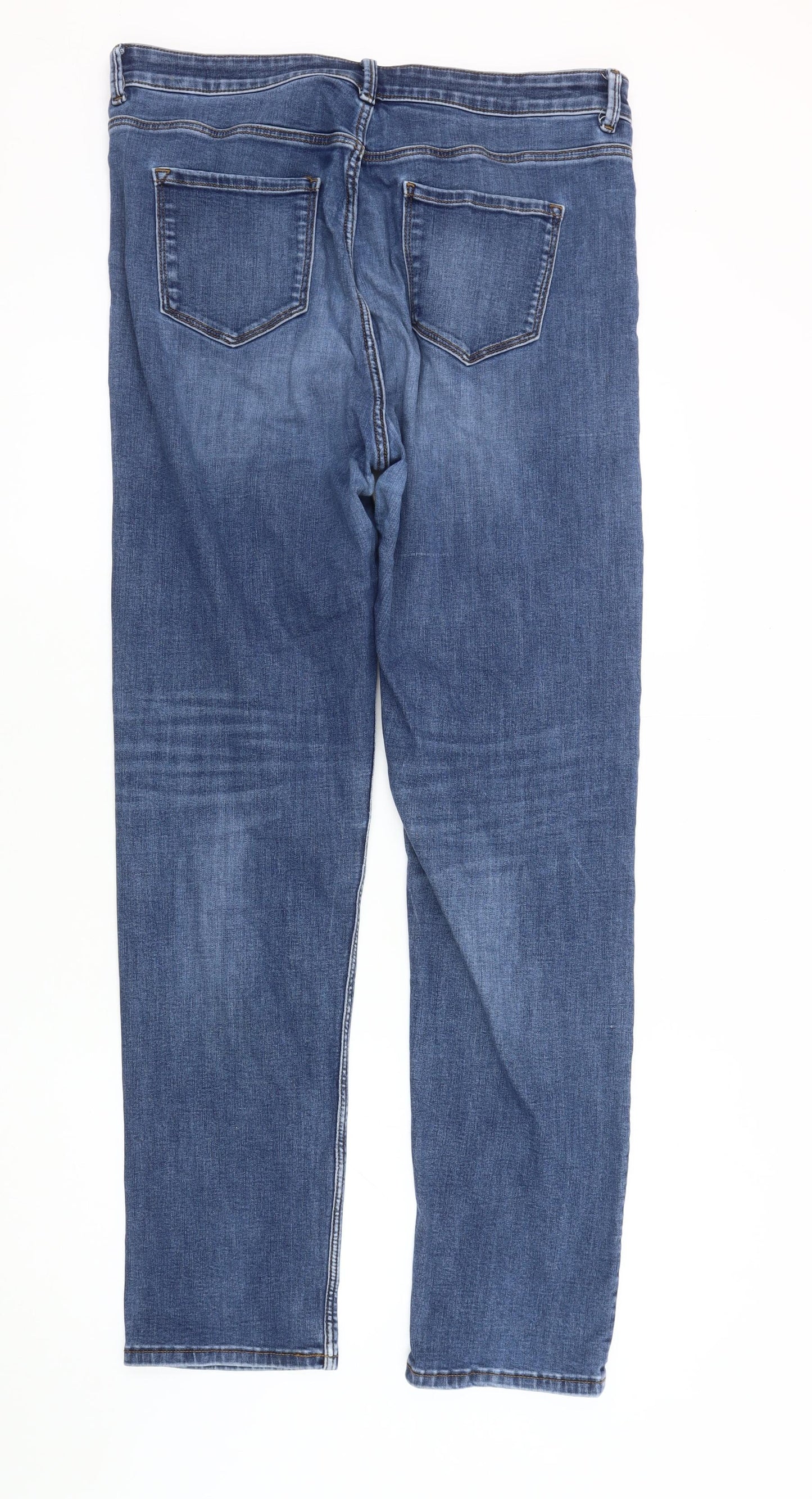 Marks and Spencer Women's Blue Size 16 Long Denim Jeans