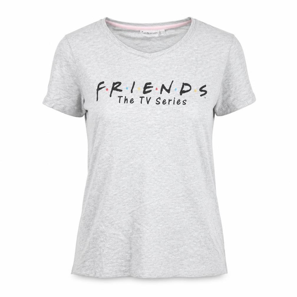 Front view of Friends Women's Grey V-Neck T-Shirt, size 12