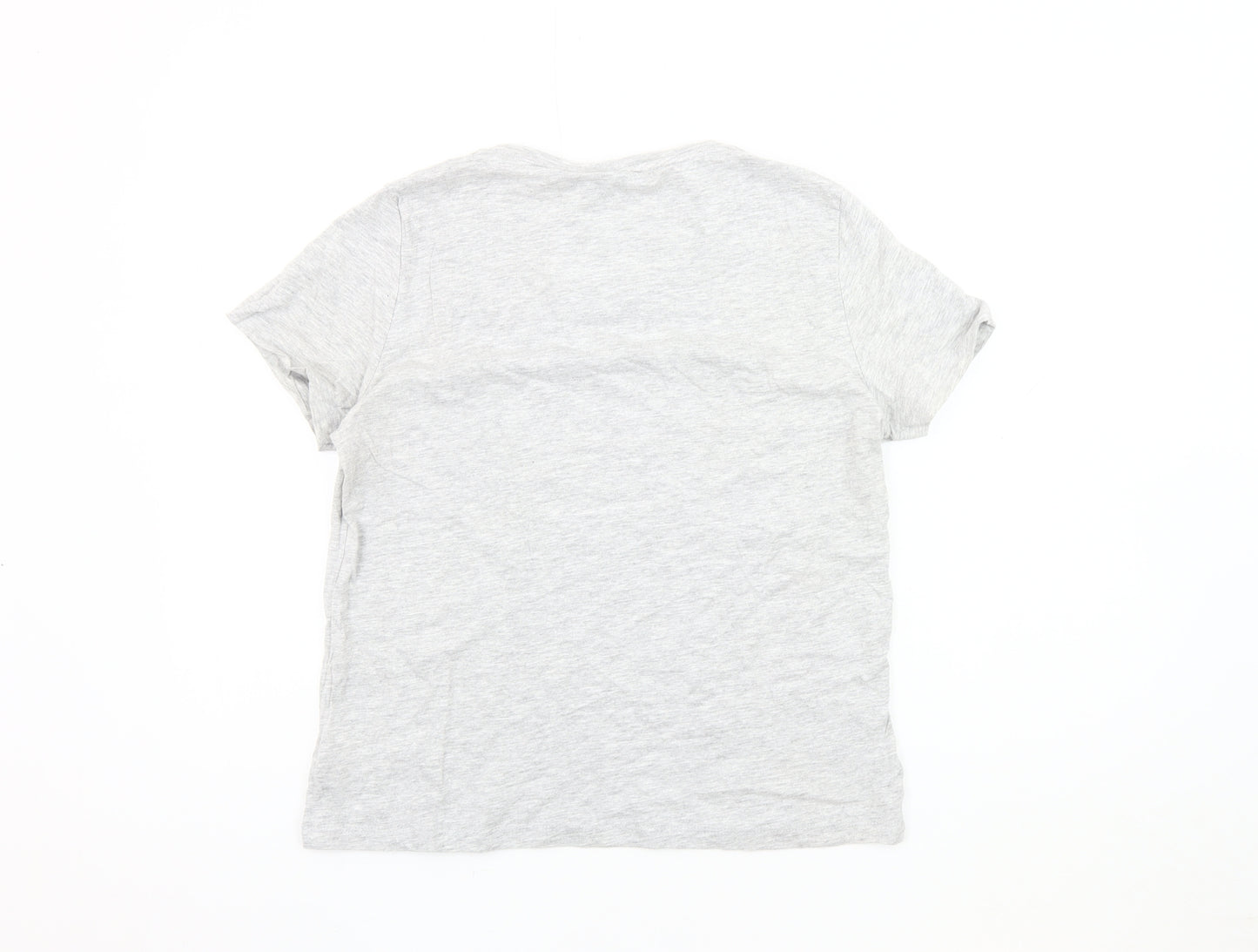 Friends Women's Grey V-Neck T-Shirt Size 12