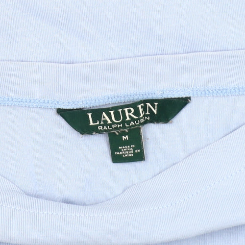 Lauren Ralph Lauren Women's Blue M 3/4 Sleeve Boat Neck