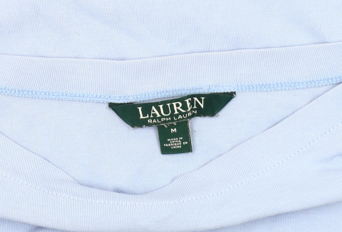 Lauren Ralph Lauren Women's Blue M 3/4 Sleeve Boat Neck