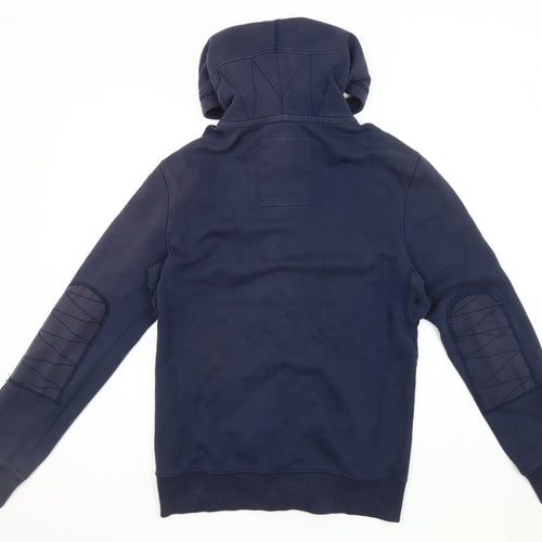 Hilfiger Men's Blue Hooded Jacket Size S
