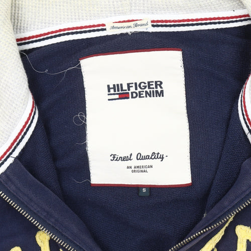 Hilfiger Men's Blue Hooded Jacket Size S