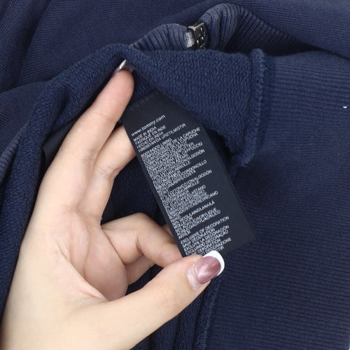 Hilfiger Men's Blue Hooded Jacket Size S