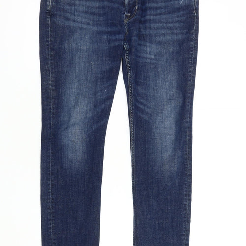 AllSaints Men's Blue Straight Jeans - Size 32 Regular Fit