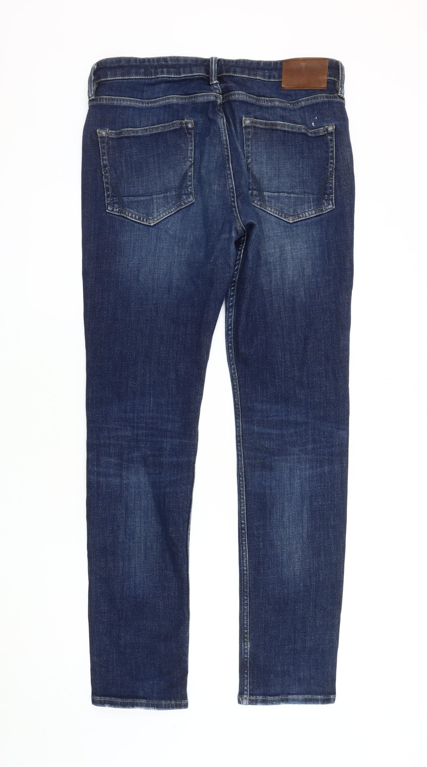 AllSaints Men's Blue Straight Jeans - Size 32 Regular Fit
