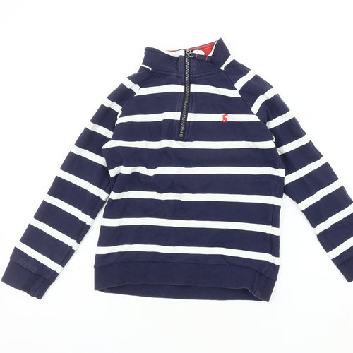 Joules Boys Navy Stripe 1/4 Zip Sweater - Age 9