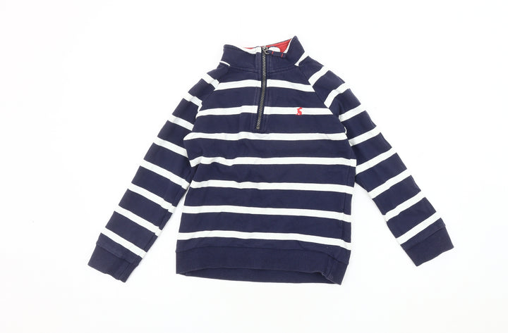 Joules Boys Navy Stripe 1/4 Zip Sweater - Age 9