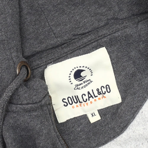 SoulCal & Co Men's Grey XL Hooded Jacket