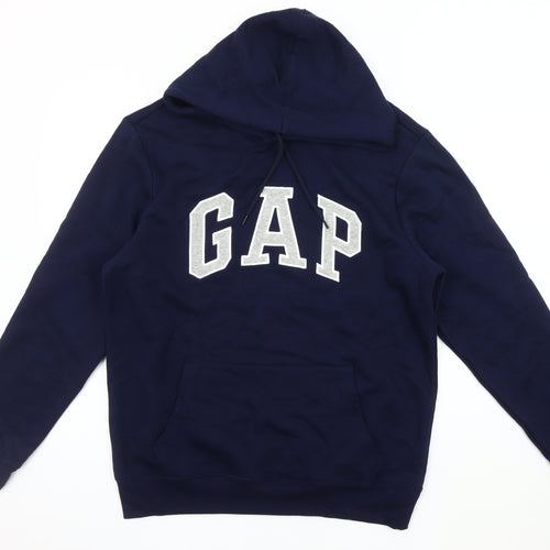 GAP Men's Blue Medium Pullover Hoodie with Logo