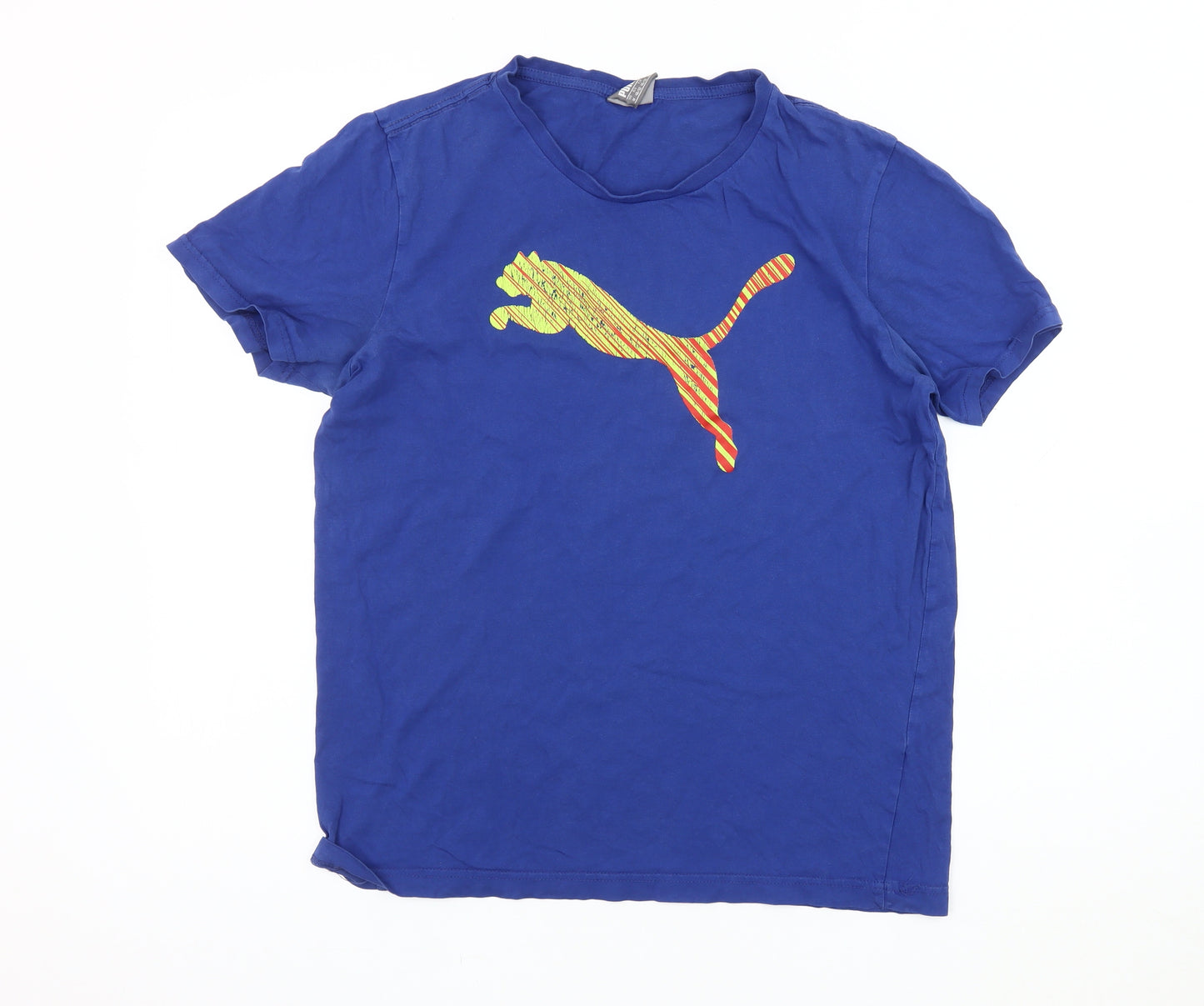 Puma Men's Blue Medium Graphic Print T-Shirt