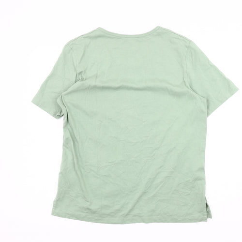 Damart Women's Green Basic T-Shirt, Short Sleeve, Casual 14-16