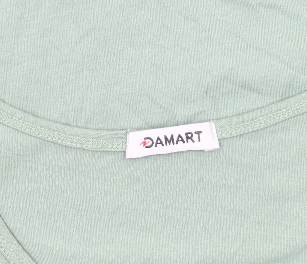 Damart Women's Green Basic T-Shirt, Short Sleeve, Casual 14-16