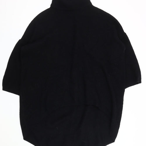 Apricot Women's Black High Neck Jumper M/L