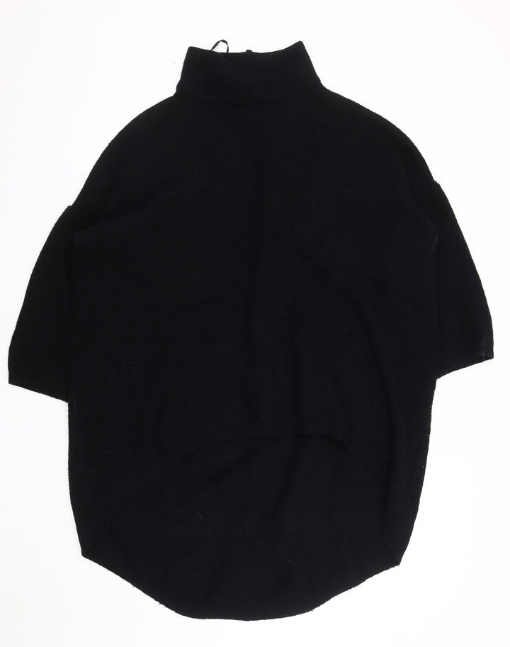Apricot Women's Black High Neck Jumper M/L