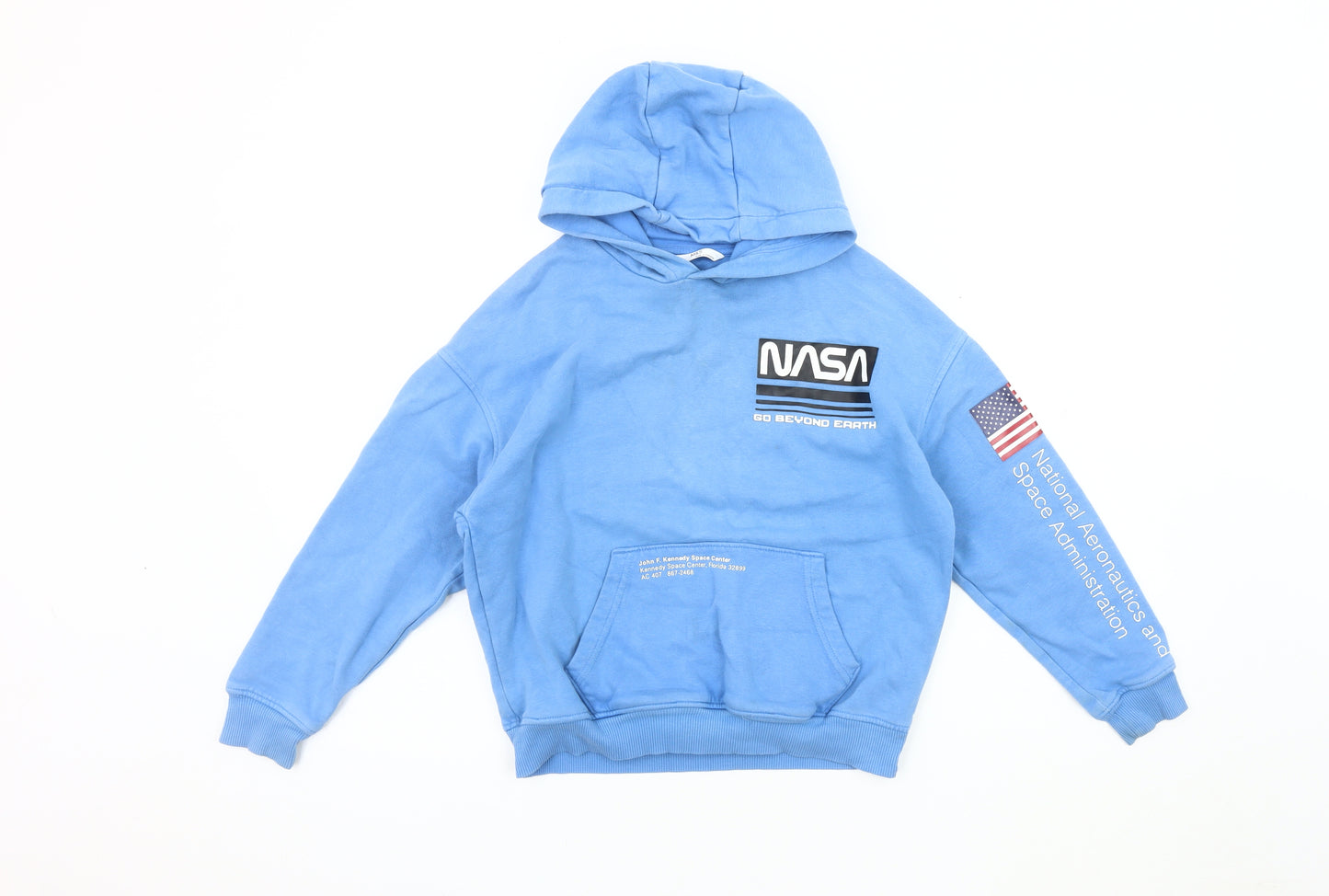 Marks and Spencer Boys Blue NASA Pullover Hoodie, 10-11 Years