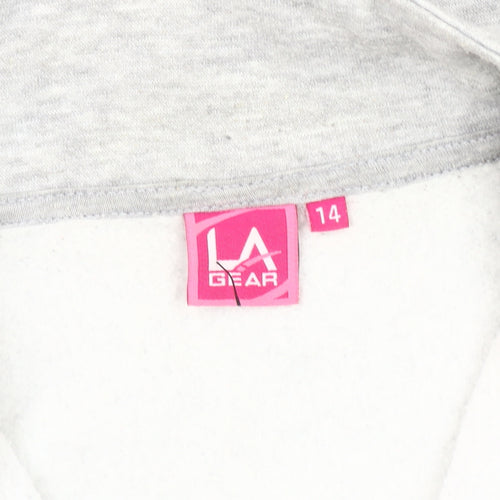 LA Gear Women's Grey Basic Jacket Size 14 Zip Casual