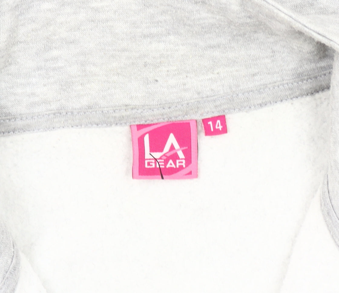 LA Gear Women's Grey Basic Jacket Size 14 Zip Casual
