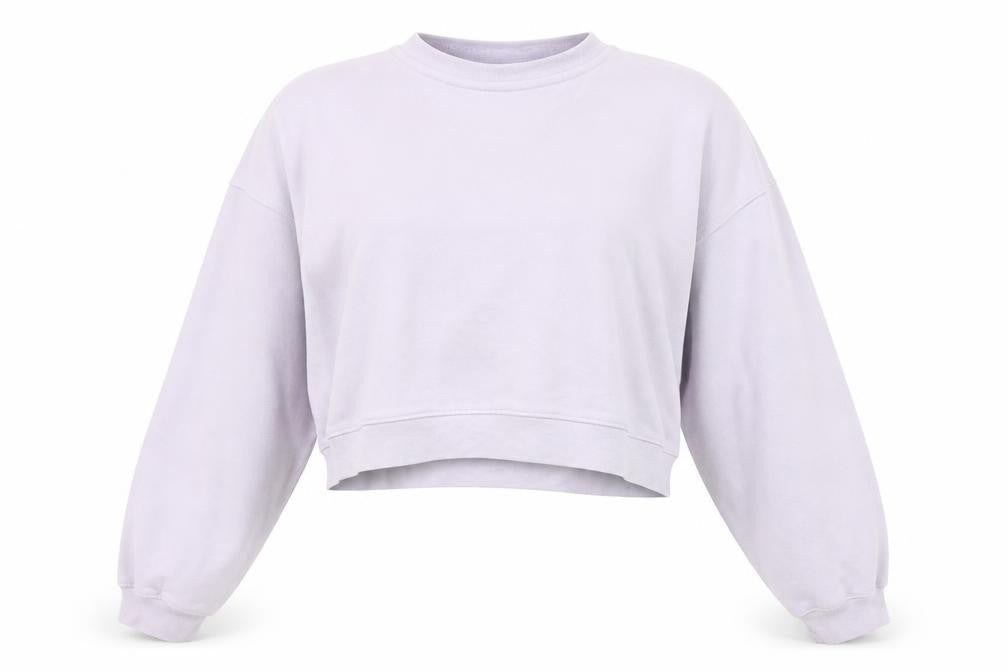Front view of Jack Wills Women's Purple Crew Neck Pullover Sweatshirt