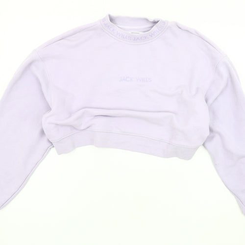 Jack Wills Women's Purple Crew Neck Pullover Sweatshirt