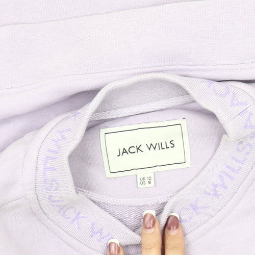 Jack Wills Women's Purple Crew Neck Pullover Sweatshirt