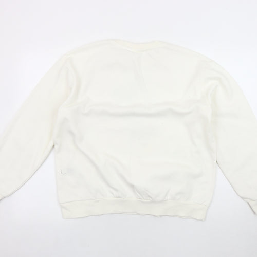 H&M White Disney Sweatshirt, Unisex M, Logo Accents