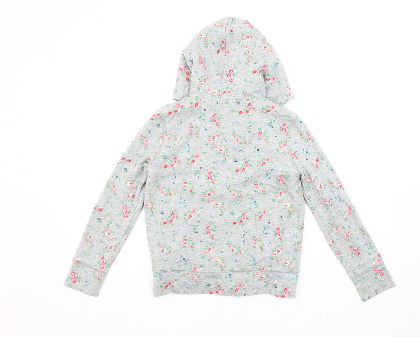 GAP Girls Grey Floral Hoodie Jacket, Size 10 Years Hooded
