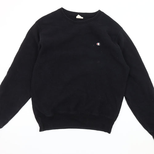 Champion Men's Black Pullover Sweatshirt - Size S