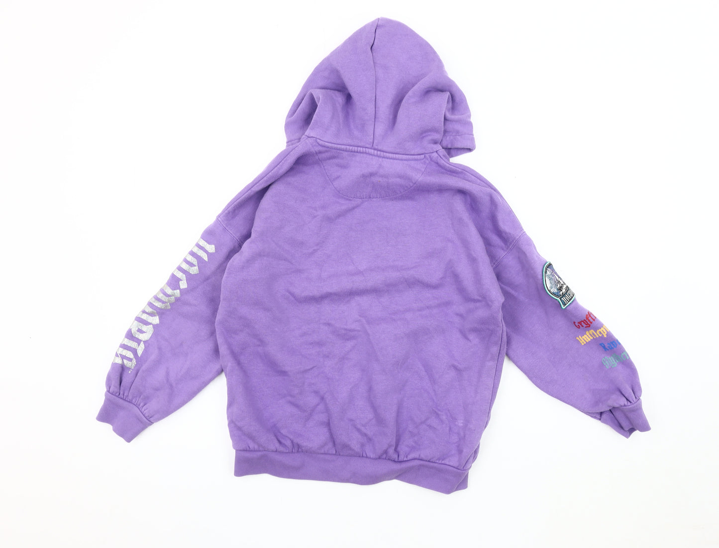 Harry Potter Girls Purple Hoodie 9-10 Years Embroidered Pullover