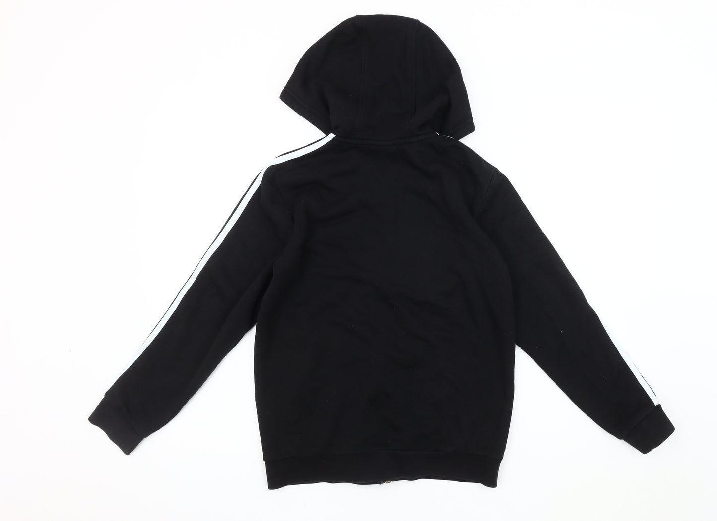 adidas Boys Black Hoodie Jacket 11-12 Years Full Zip