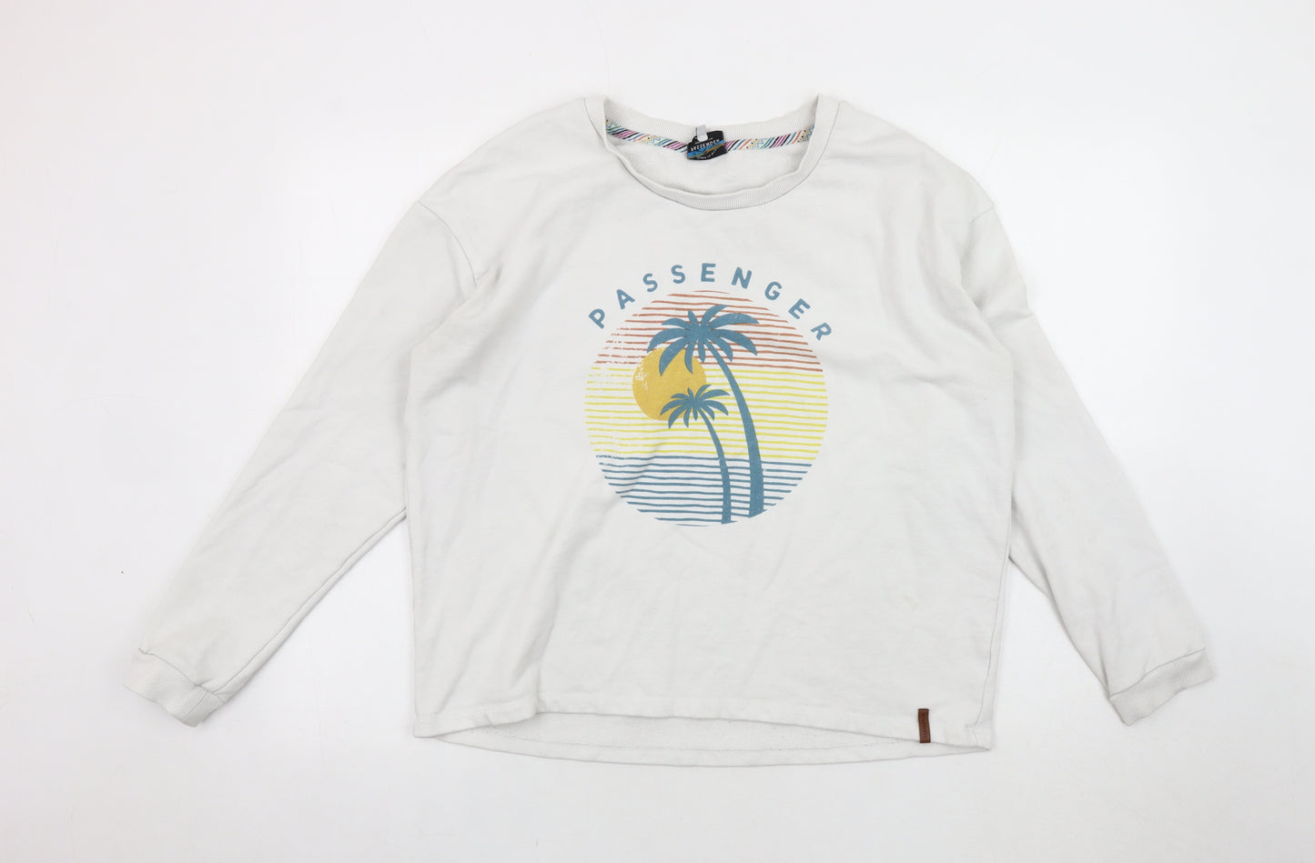 Passenger Unisex White Graphic Sweatshirt L