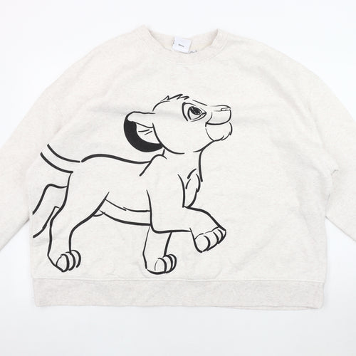 Disney Women's Beige Lion King Pullover Sweatshirt Size 10