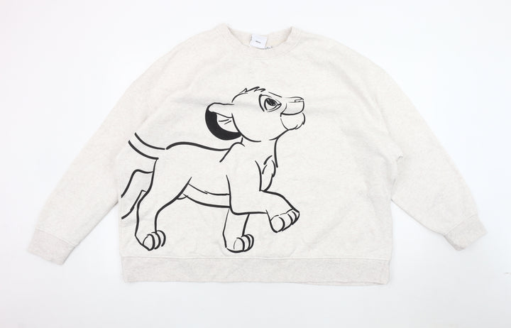 Disney Women's Beige Lion King Pullover Sweatshirt Size 10