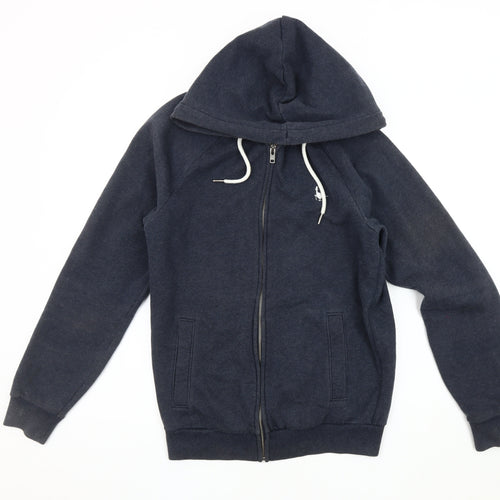 Jack Wills Men's Blue Hooded Jacket Size S