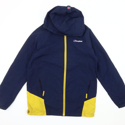 Berghaus Boys Blue Parka Jacket, Size 13, Hooded, Colourblock
