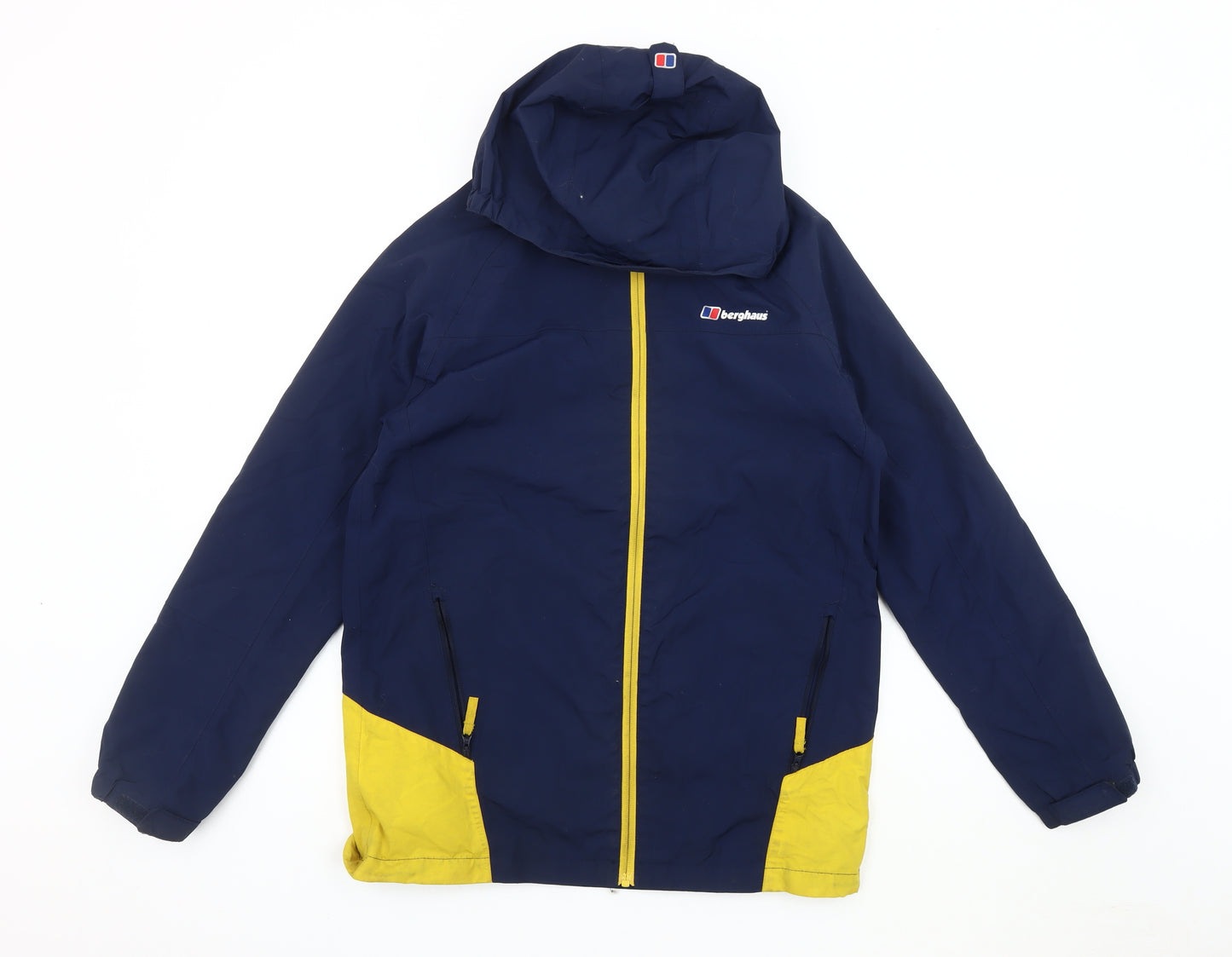 Berghaus Boys Blue Parka Jacket, Size 13, Hooded, Colourblock