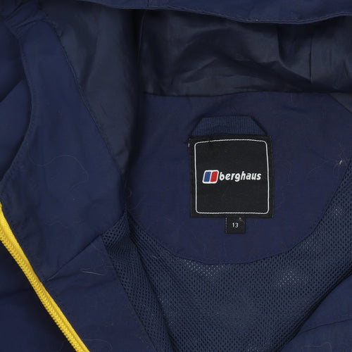 Berghaus Boys Blue Parka Jacket, Size 13, Hooded, Colourblock