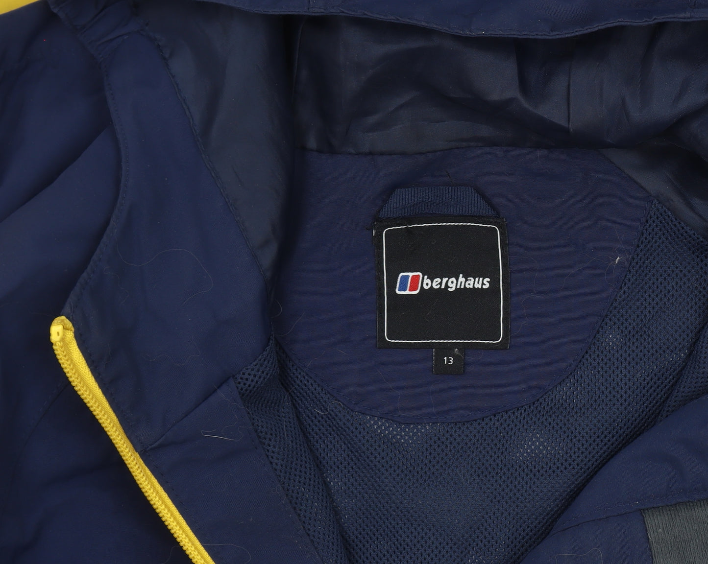 Berghaus Boys Blue Parka Jacket, Size 13, Hooded, Colourblock