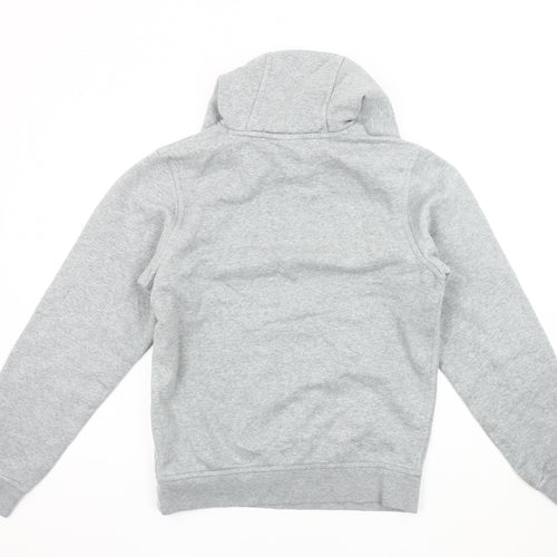 Nike Men's Grey Hoodie, Size S, Logo Accent, Hooded