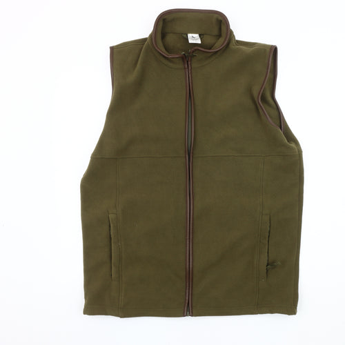 Equestrian Men's Green Fleece Waistcoat M