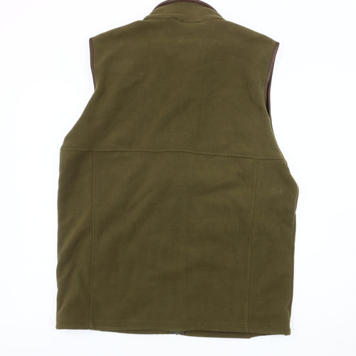 Equestrian Men's Green Fleece Waistcoat M