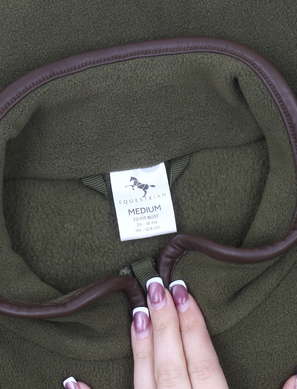 Equestrian Men's Green Fleece Waistcoat M