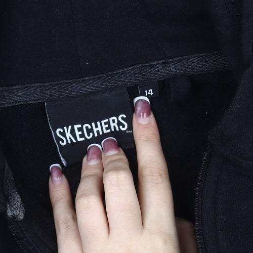Skechers Women's Black Hoodie Jacket Size 14