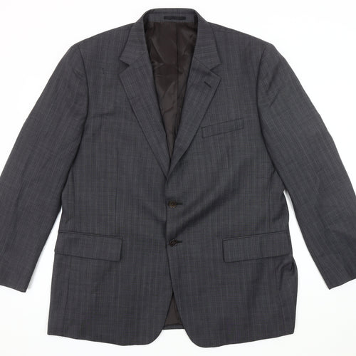 Brook Taverner Men's Grey 44S Wool Blazer - Business & Formal