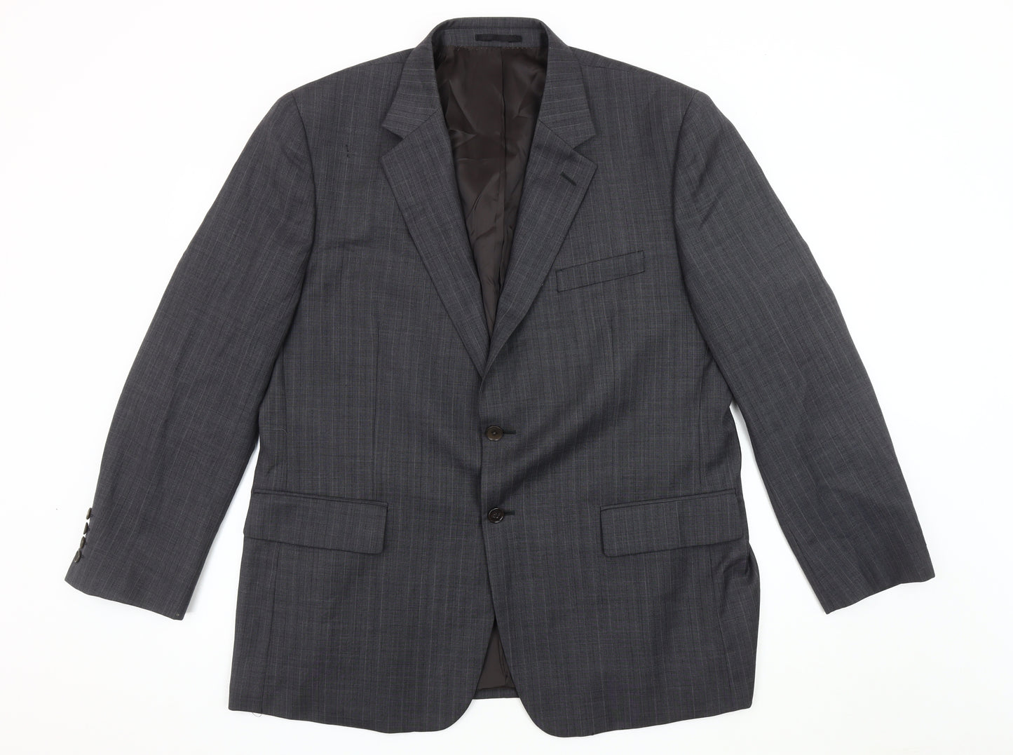 Brook Taverner Men's Grey 44S Wool Blazer - Business & Formal