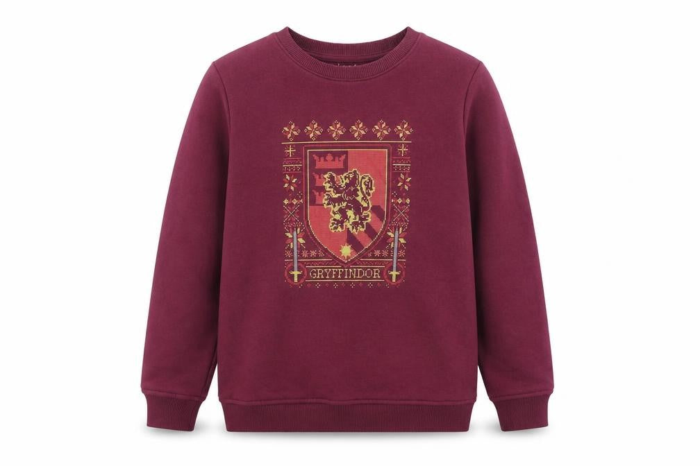 Front view of Harry Potter boys’ gryffindor red sweatshirt 11-12 years