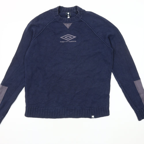 Pretty Green Men’s Blue Crew Neck Jumper M