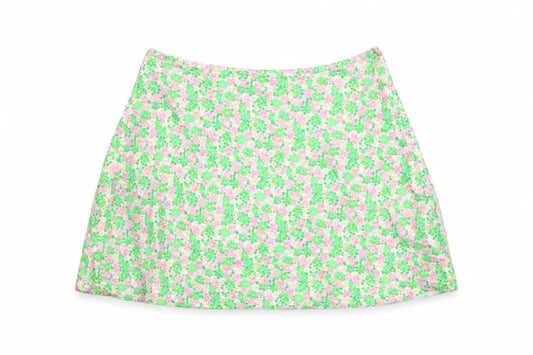 Front view of Zara Women's Floral Skirt Multicoloured, size 12
