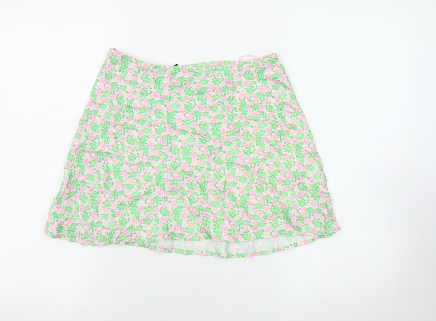 Zara Women's Floral Skirt Multicoloured Size 12